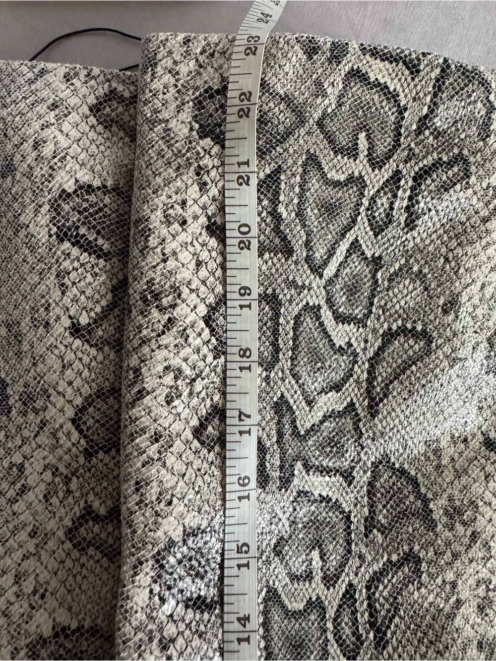 Express Snakeskin Knee Boots in Gray